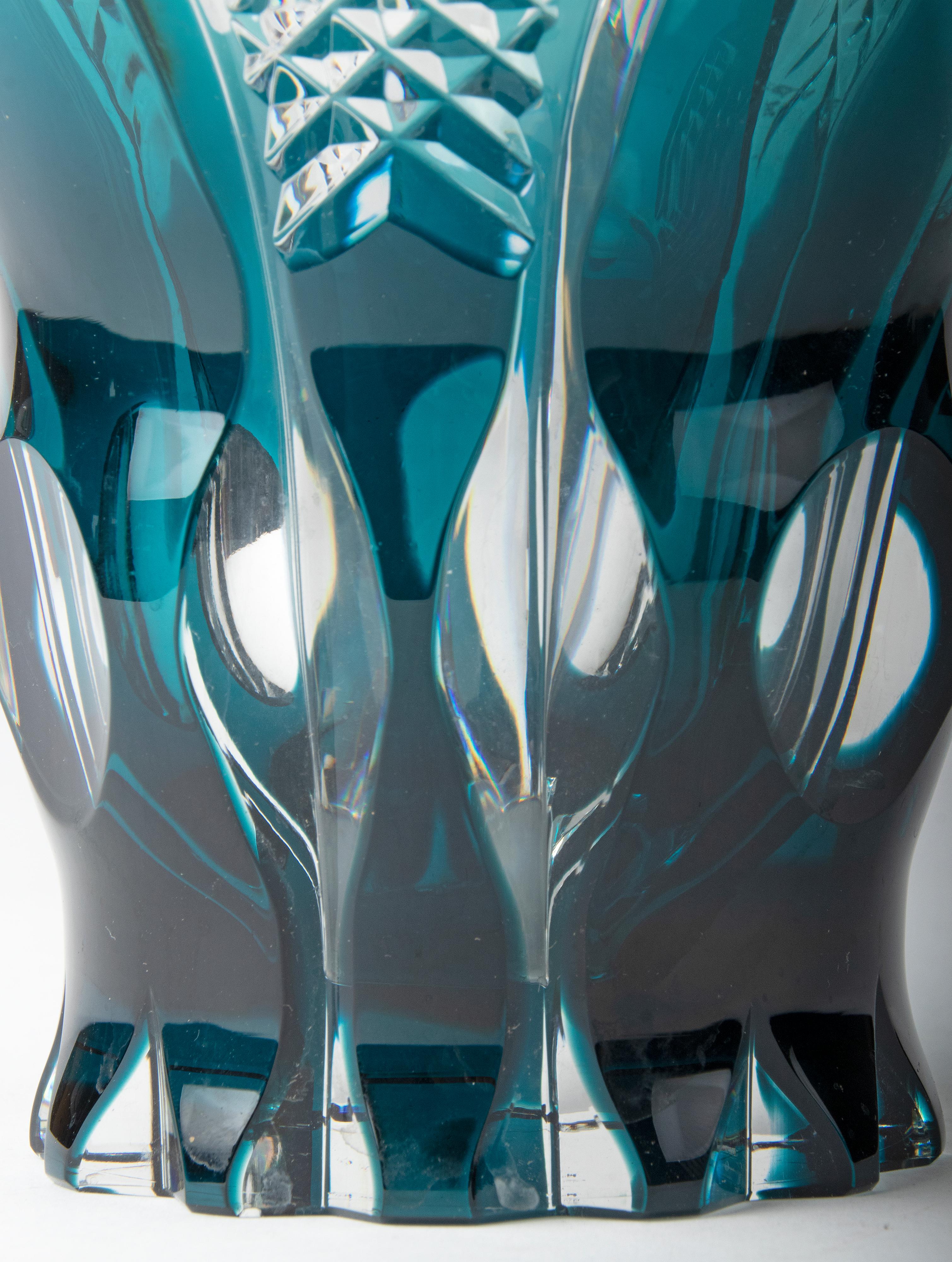 Mid-Century Modern Crystal Vase by Val Saint Lambert 4