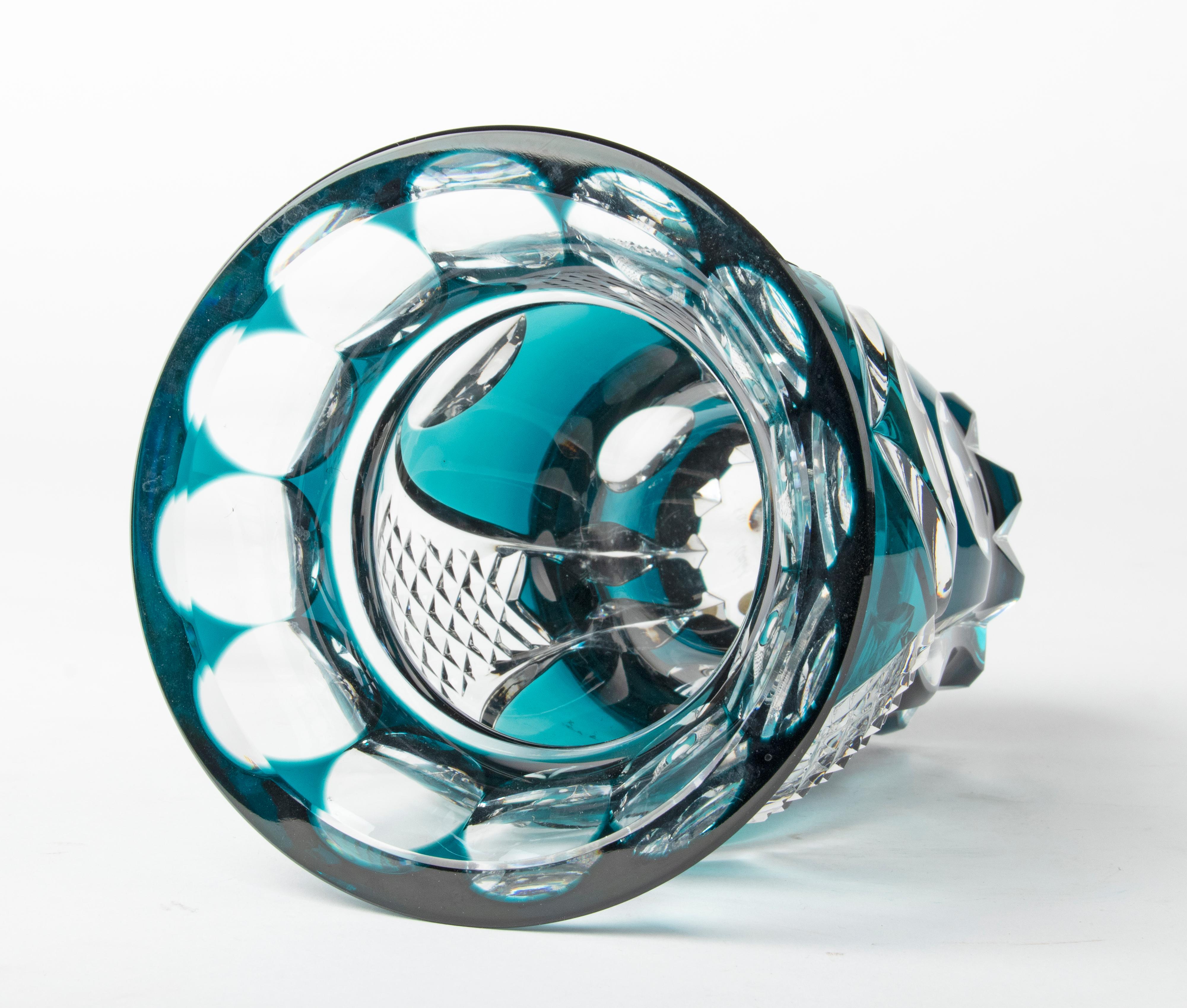 Mid-Century Modern Crystal Vase by Val Saint Lambert 7