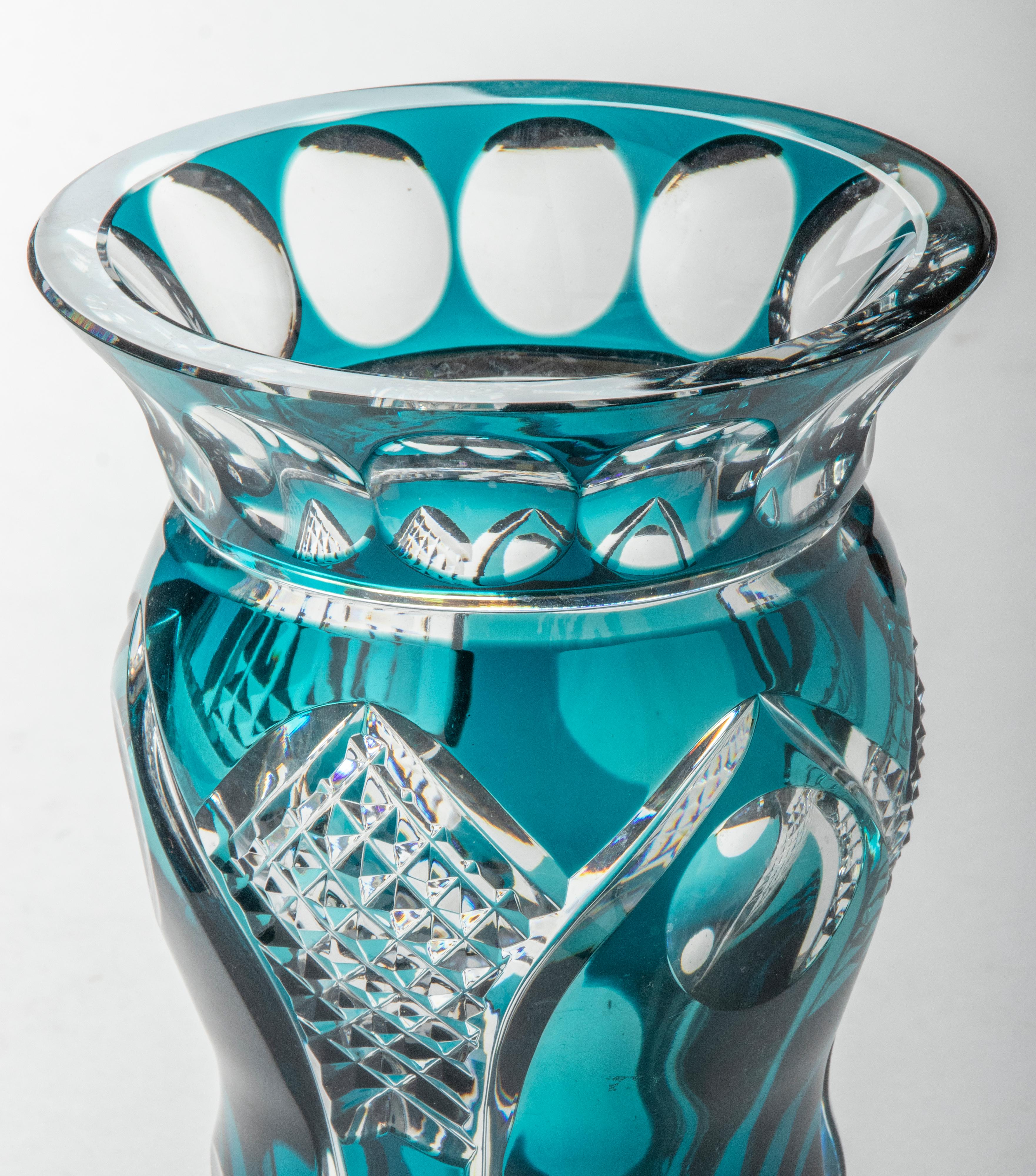 Mid-Century Modern Crystal Vase by Val Saint Lambert 9