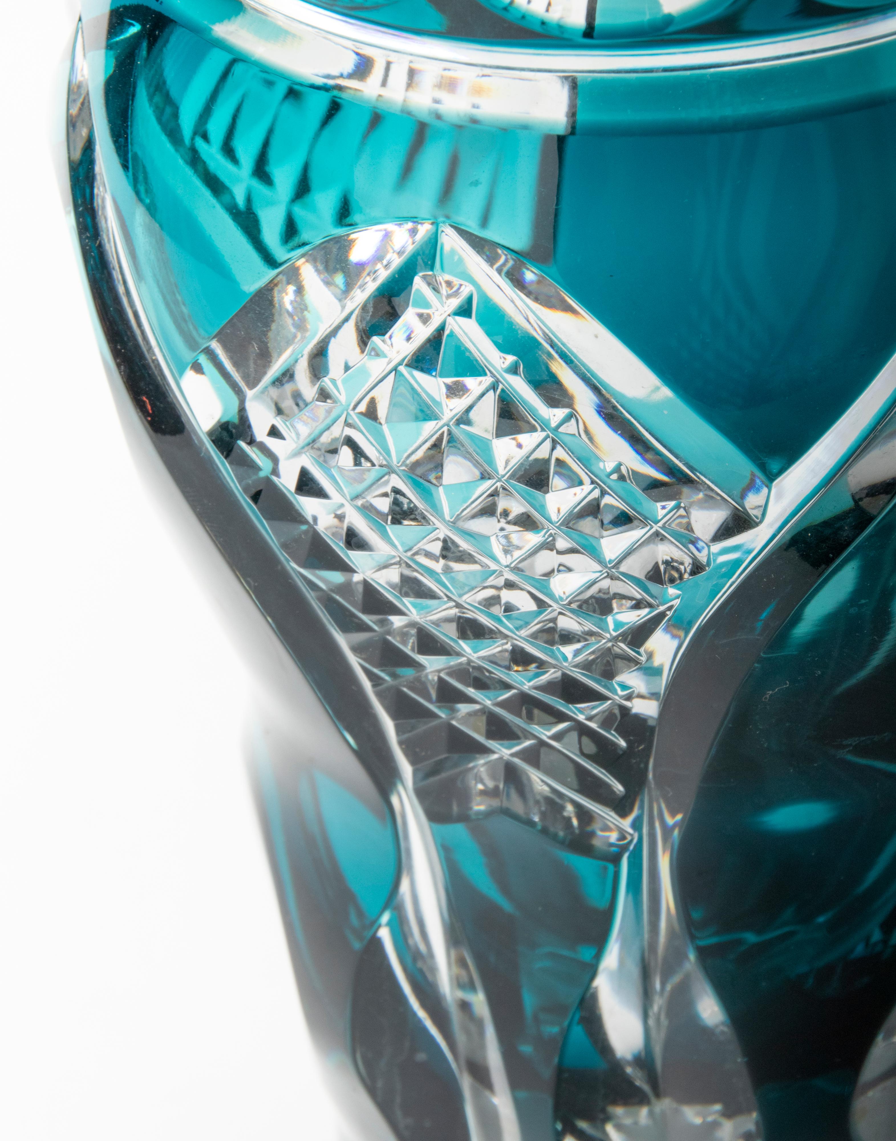 Mid-Century Modern Crystal Vase by Val Saint Lambert 10