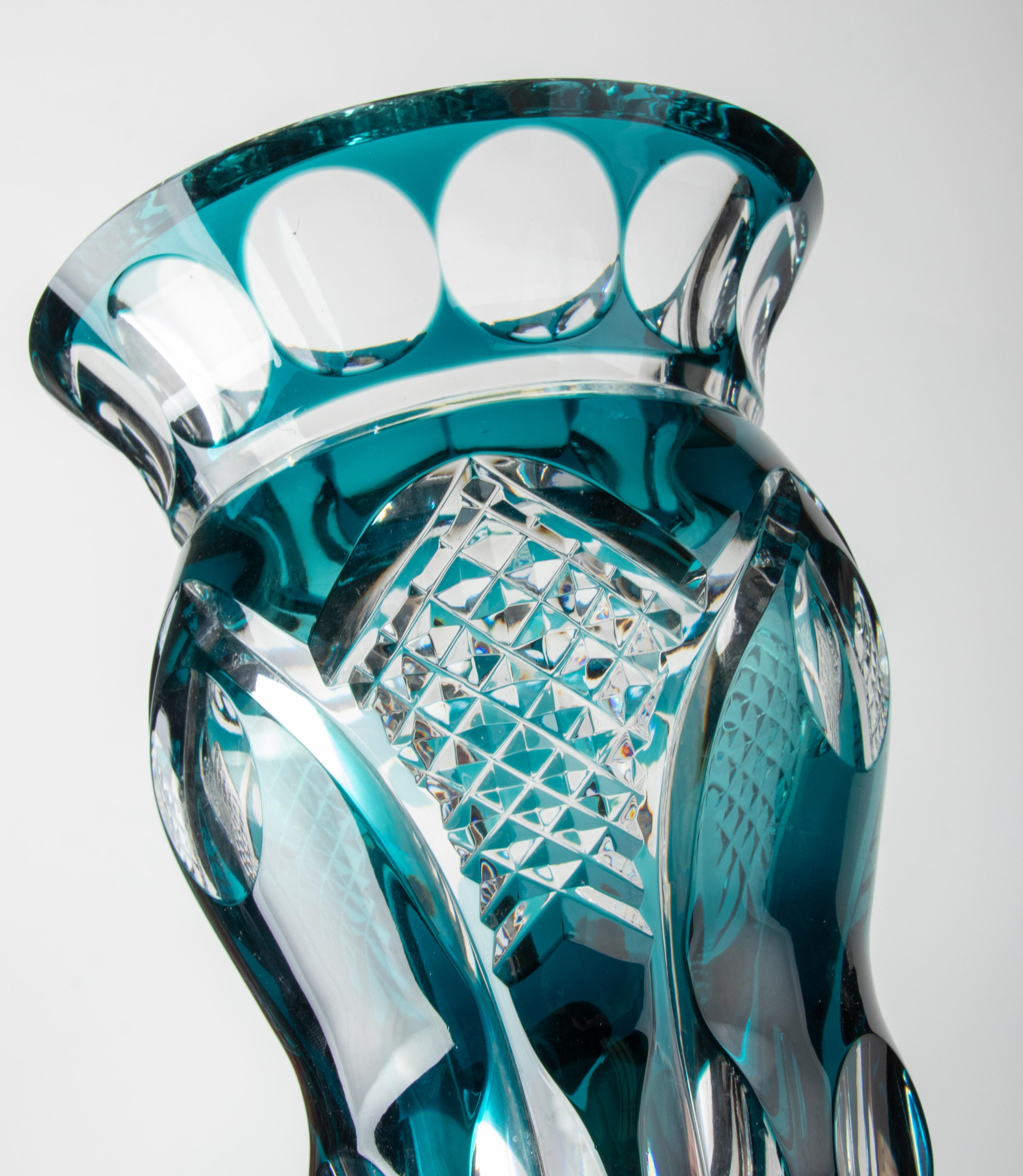 Mid-Century Modern Crystal Vase by Val Saint Lambert 11