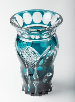 Mid-Century Modern Crystal Vase by Val Saint Lambert