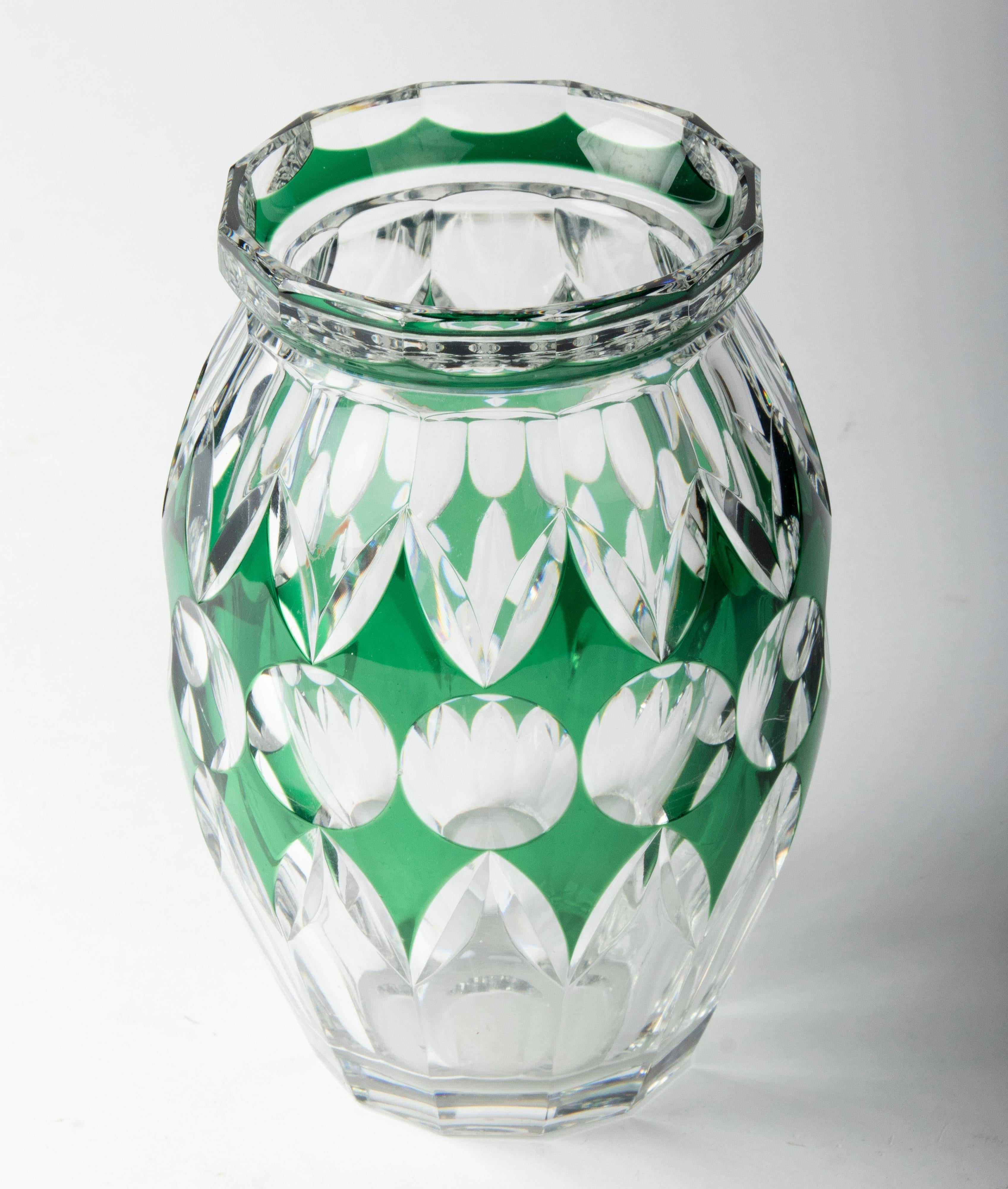 Mid-Century Modern Crystal Vase by Val Saint Lambert For Sale at 1stDibs