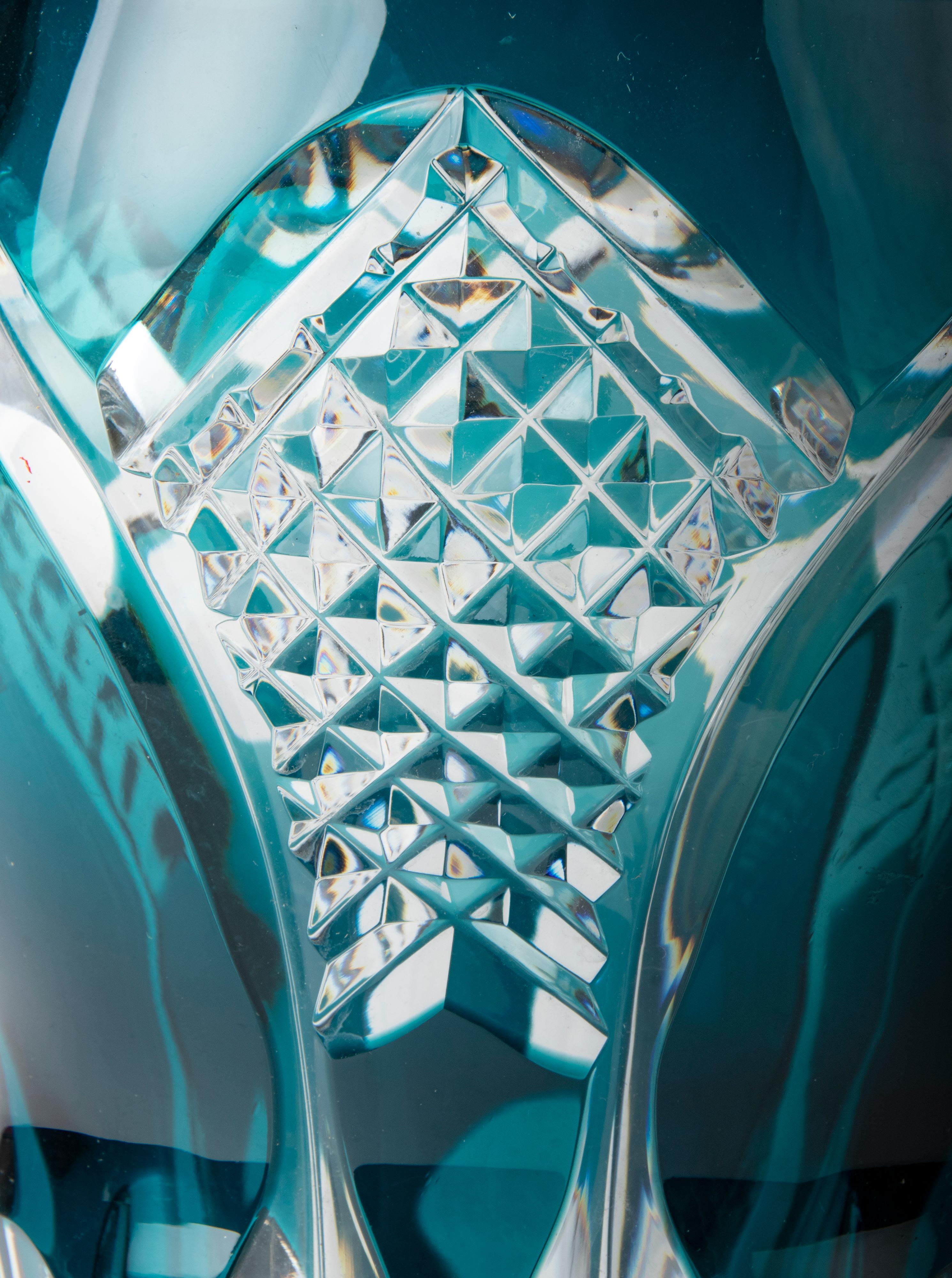 Mid-Century Modern Crystal Vase by Val Saint Lambert In Good Condition In Casteren, Noord-Brabant