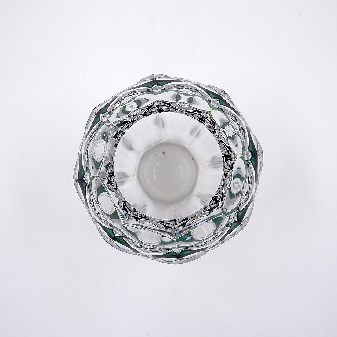Cristallo Vaso di cristallo moderno di metà secolo di Val Saint Lambert in vendita
