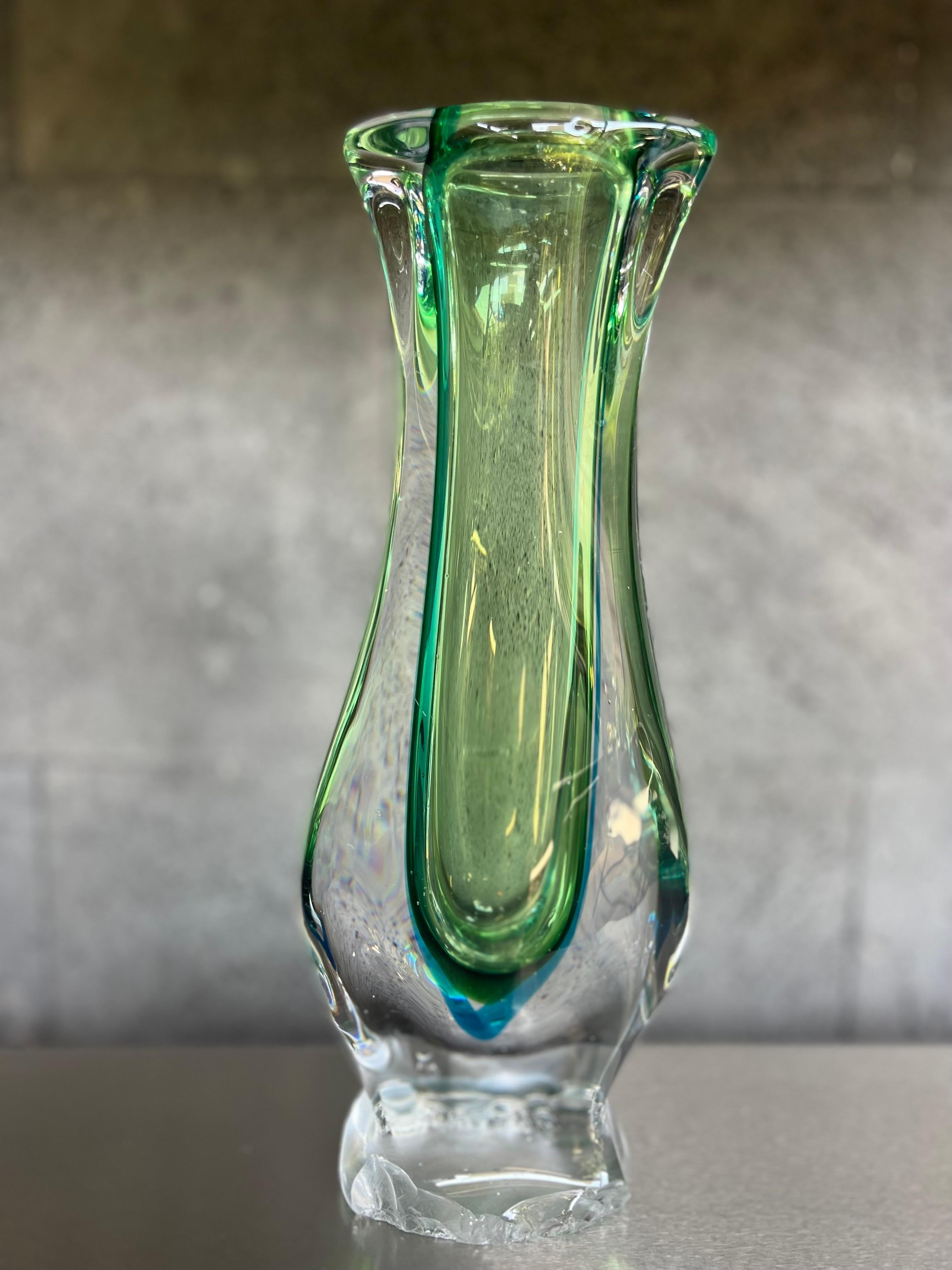 Mid-Century Modern Mid Century Modern Crystal Vase For Sale