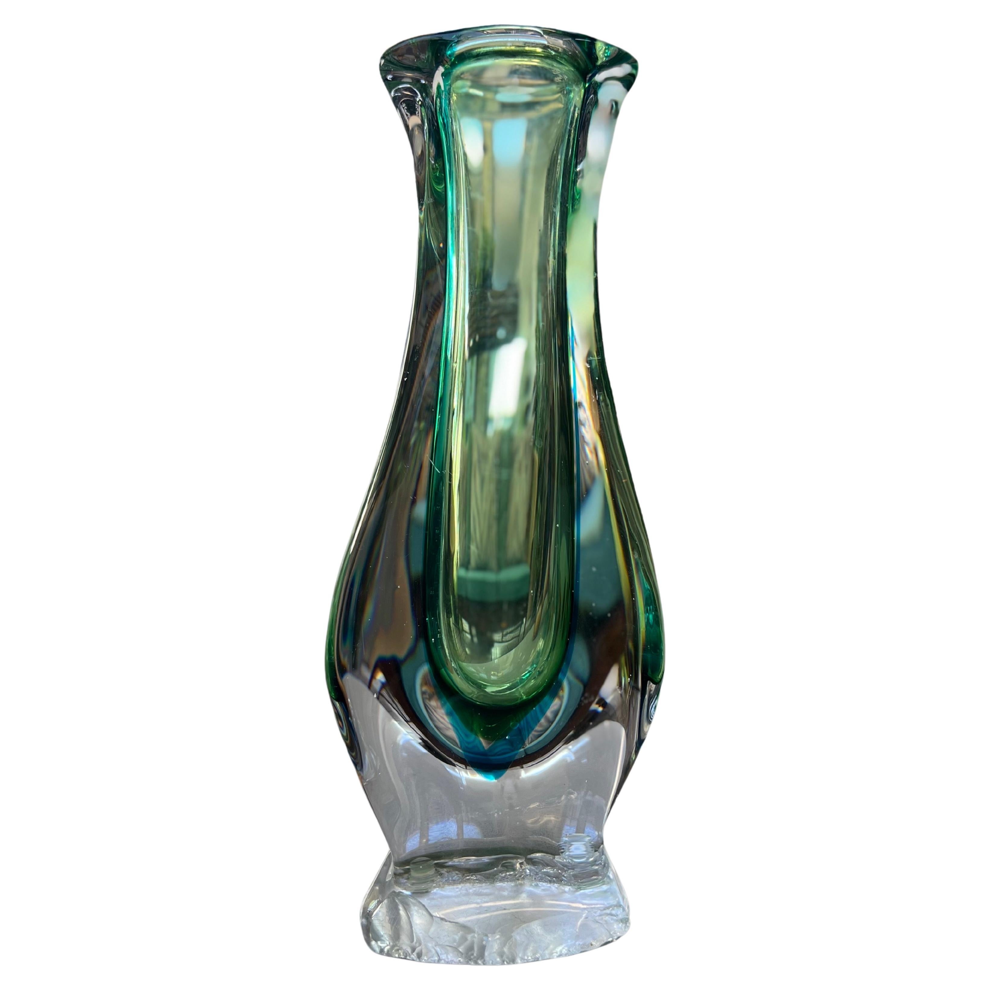 Mid Century Modern Kristallvase im Angebot