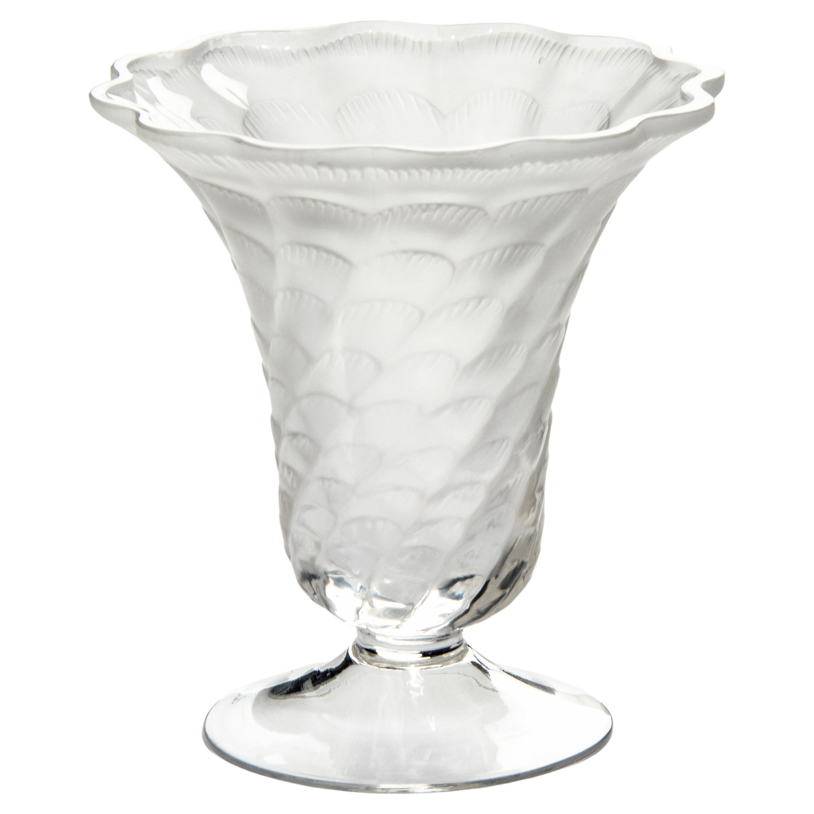 Mid-Century Modern Crystal Vase, Lalique, France