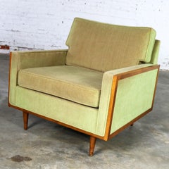 Mid-Century Modern Cube Lounge Club Chair Style of Milo Baughman