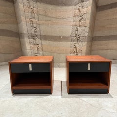 Mid Century Modern Cube Nightstands in Teakwood, Canada 1970s