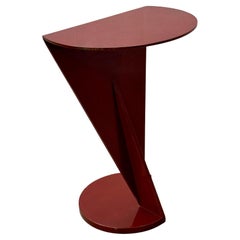 Mid-Century Modern Cubist Steel End / Side Table, Leavitt Weaver, Art Deco Style