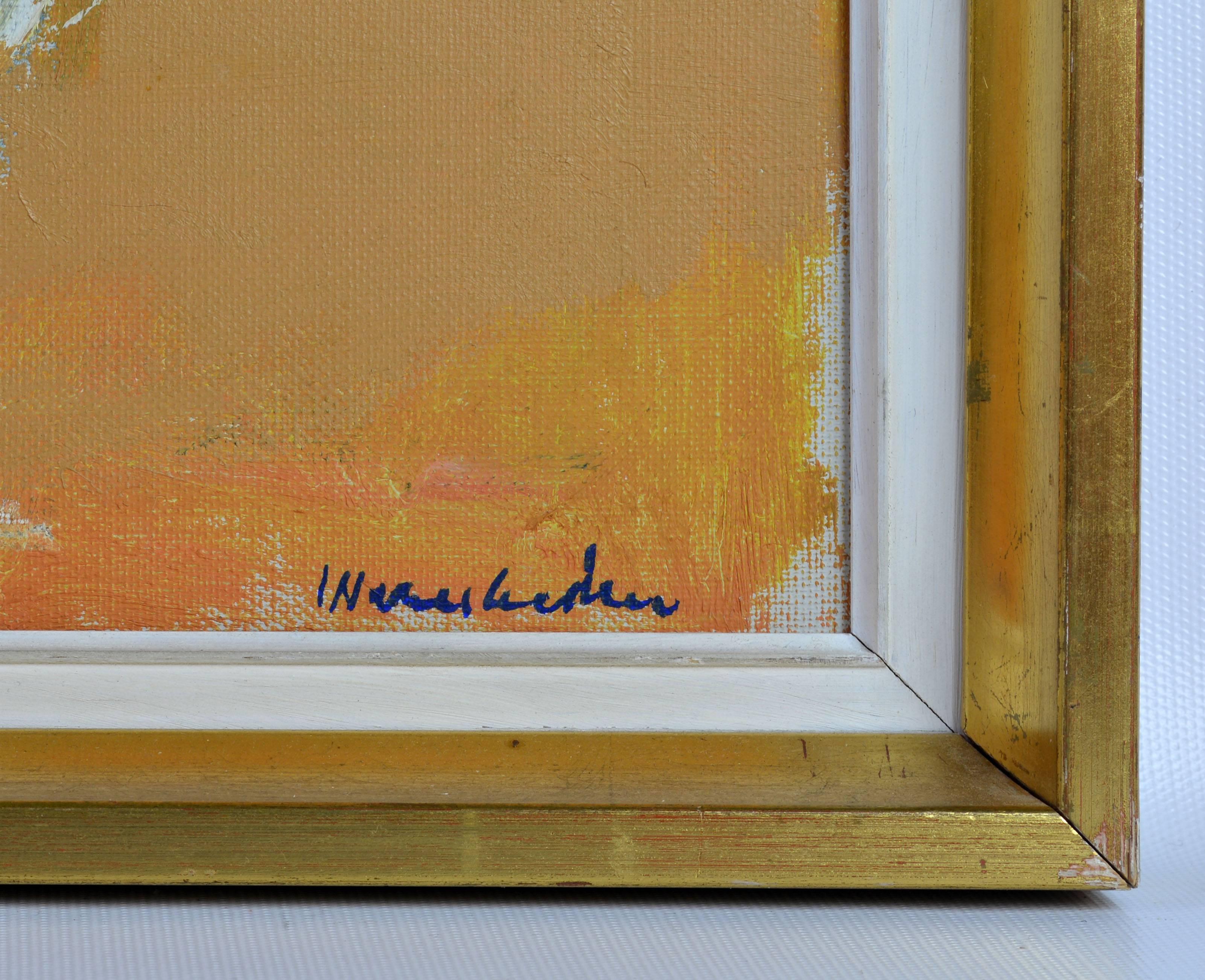 Mid-Century Modern Cubist Style Still Life Original Oil by Stig Wernheden 3