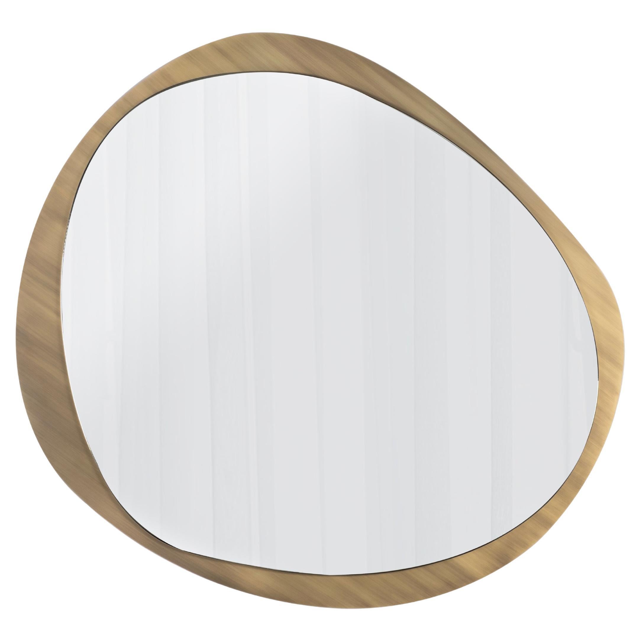Specchio da parete Culatra, ottone ossidato, fatto a mano da Greenapple