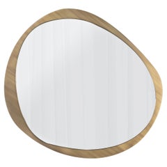 Mid-Century Modern Culatra Wall Mirror, Oxidized Brass, Handmade by Greenapple