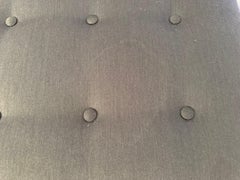 Mid Century Modern Curlicue Steel & Brass Upholstered Bench