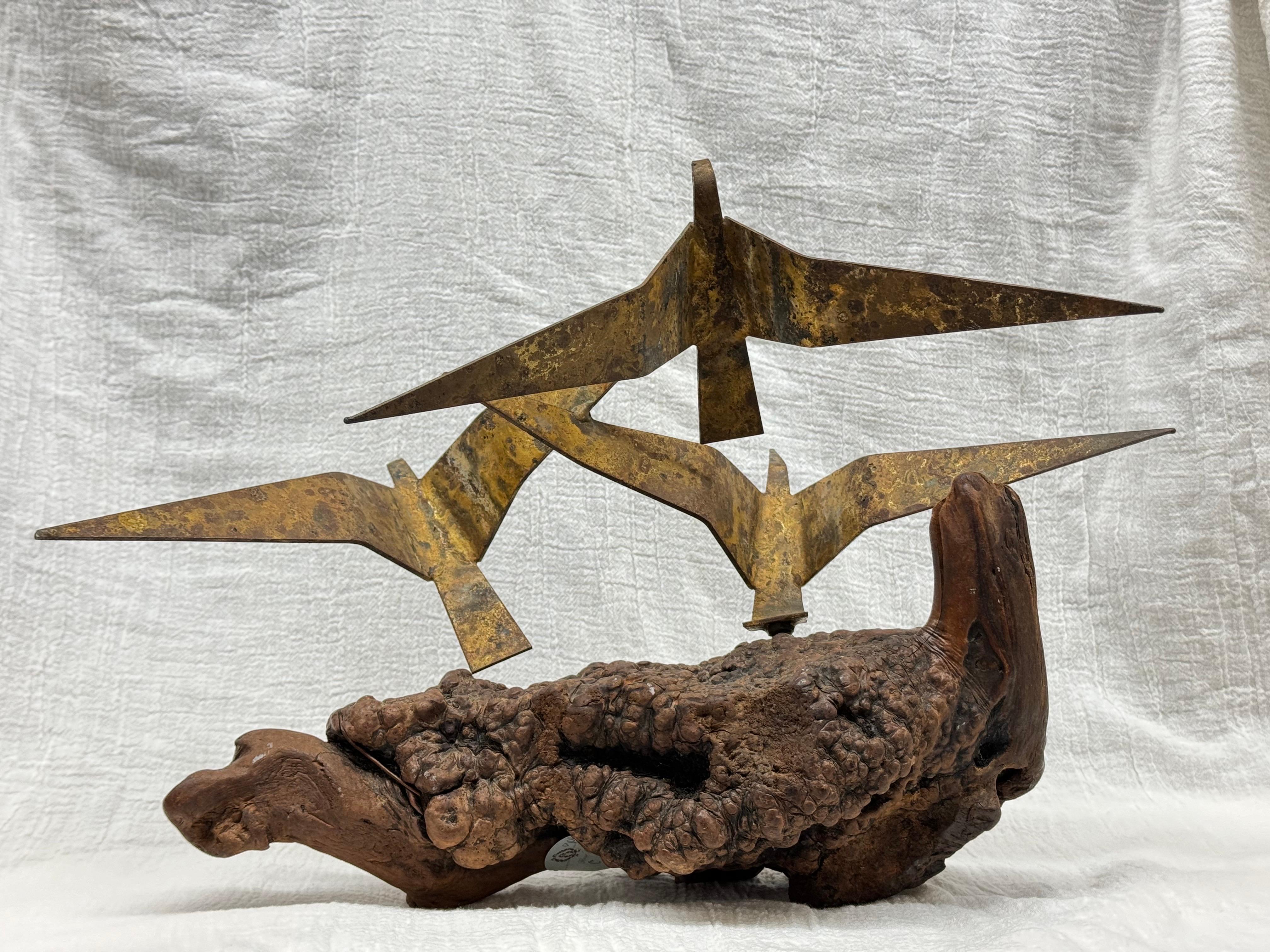 Americano Scultura di gabbiani del Mid Century Modern Curtis Jere in vendita
