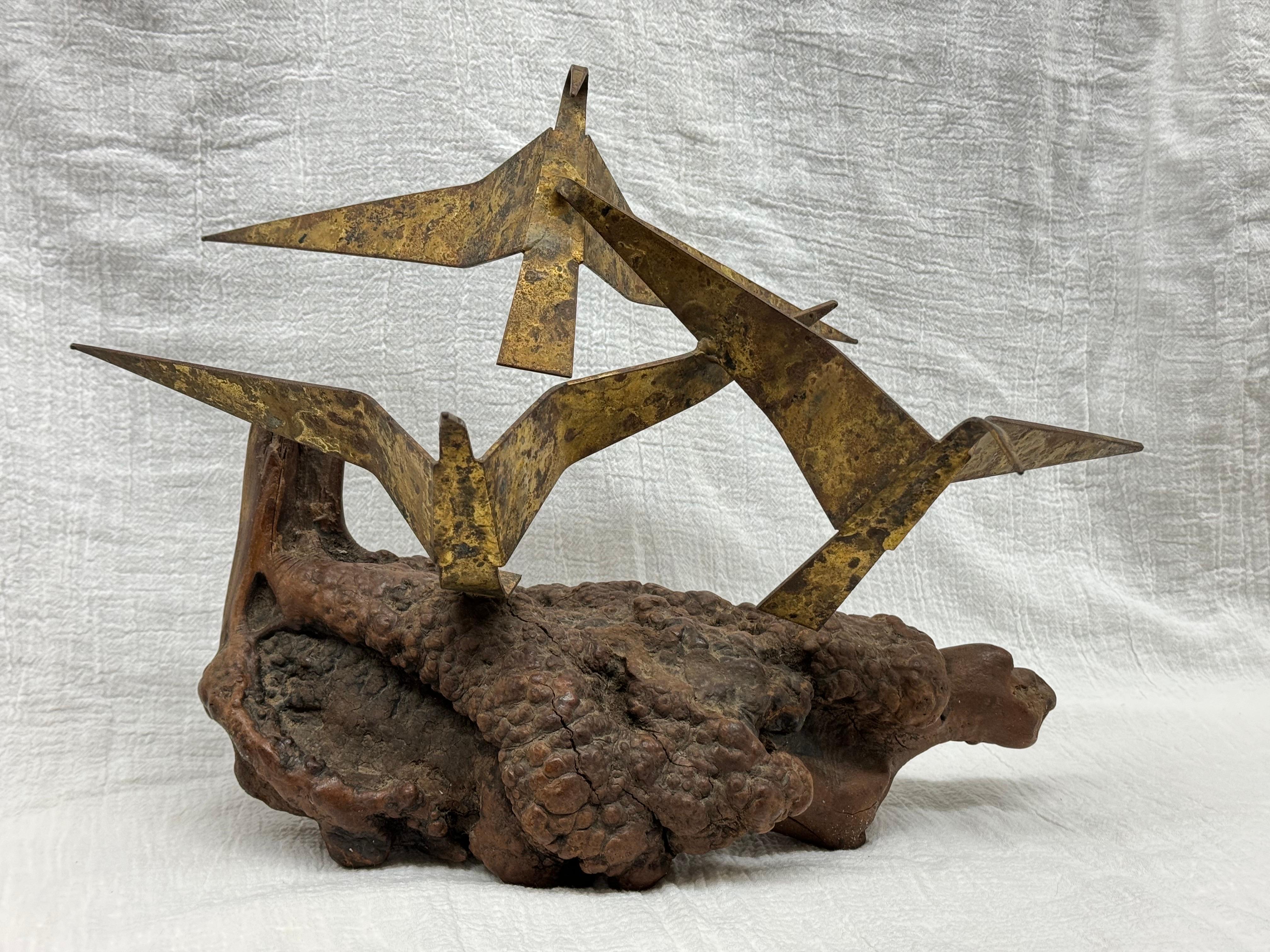 Scultura di gabbiani del Mid Century Modern Curtis Jere In condizioni buone in vendita a Redding, CT