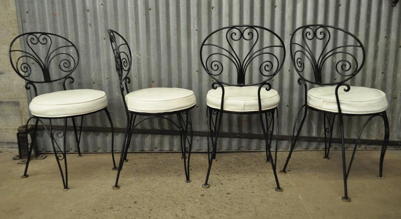 vintage wrought iron kitchen table and chairs
