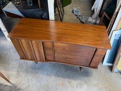 Mid-Century Modern Curved and Sculpted Walnut Lowboy Dresser