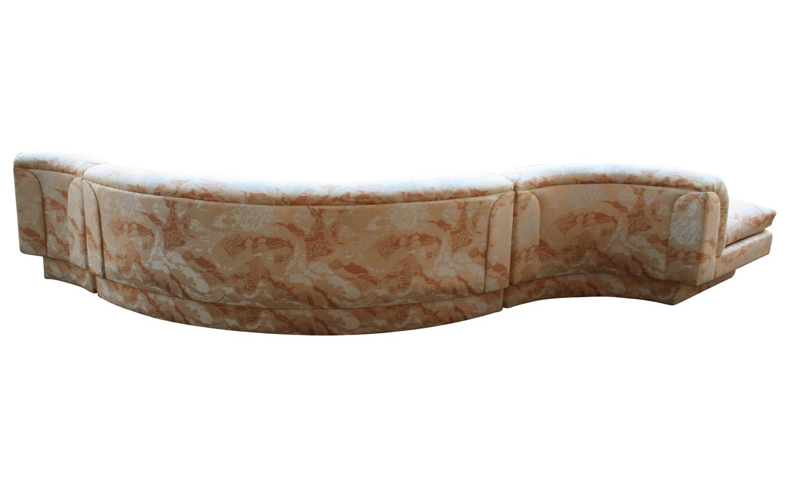 mid century modern curved sectional