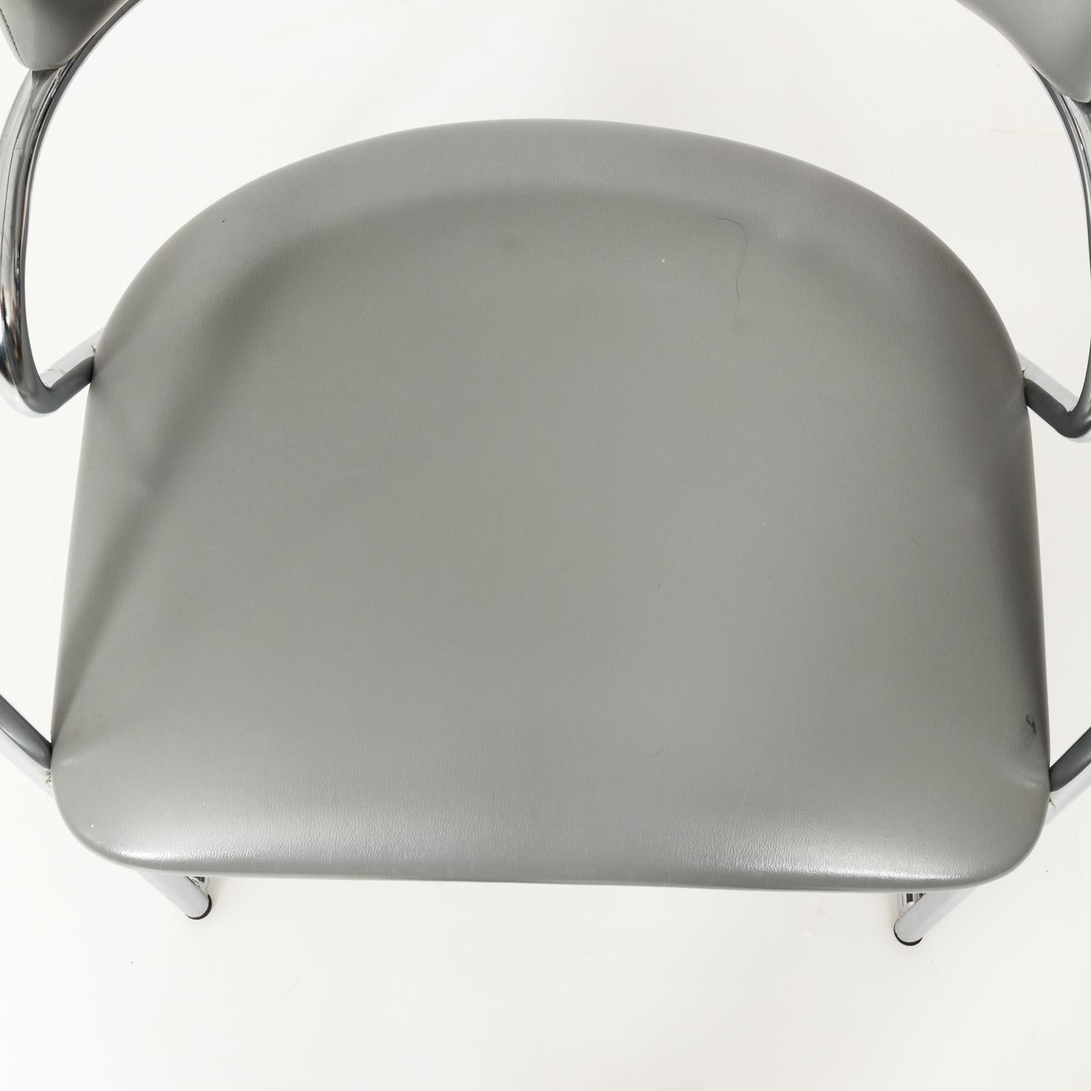 Mid-Century Modern Curved Armchairs by Lowenstein 4