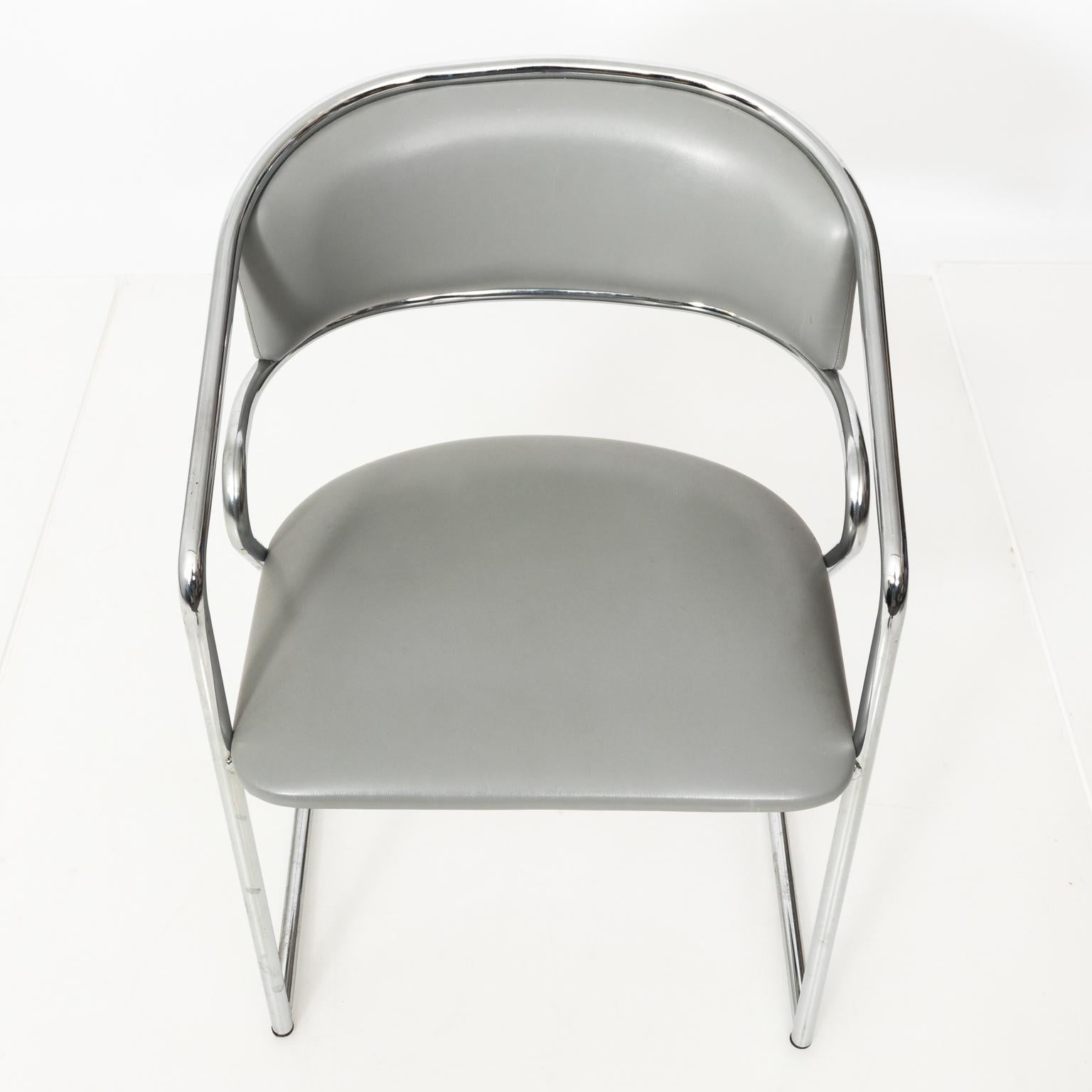 Mid-Century Modern Curved Armchairs by Lowenstein In Excellent Condition In Stamford, CT