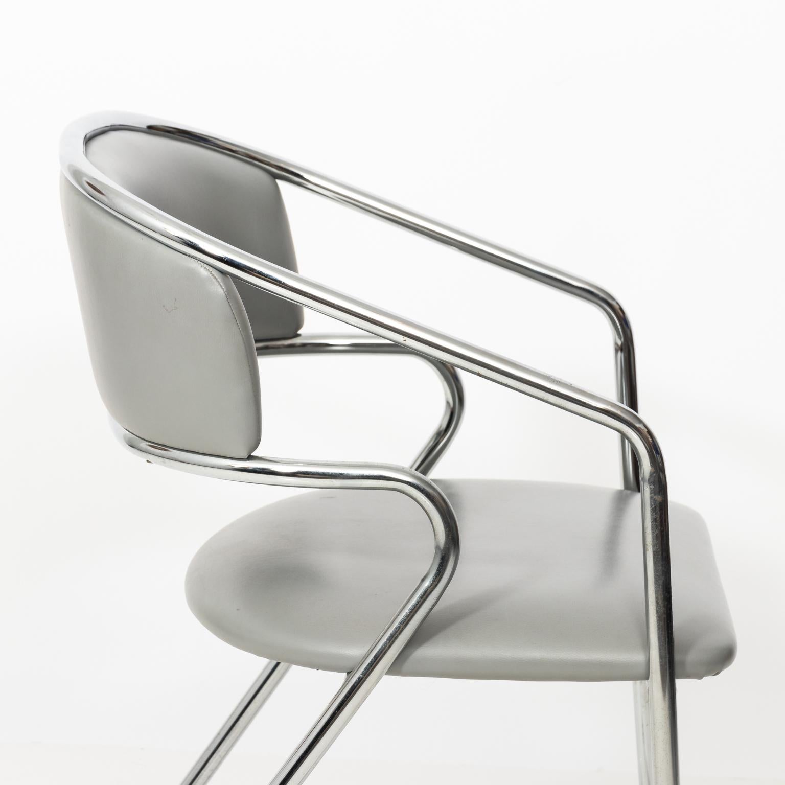 Mid-Century Modern Curved Armchairs by Lowenstein 1
