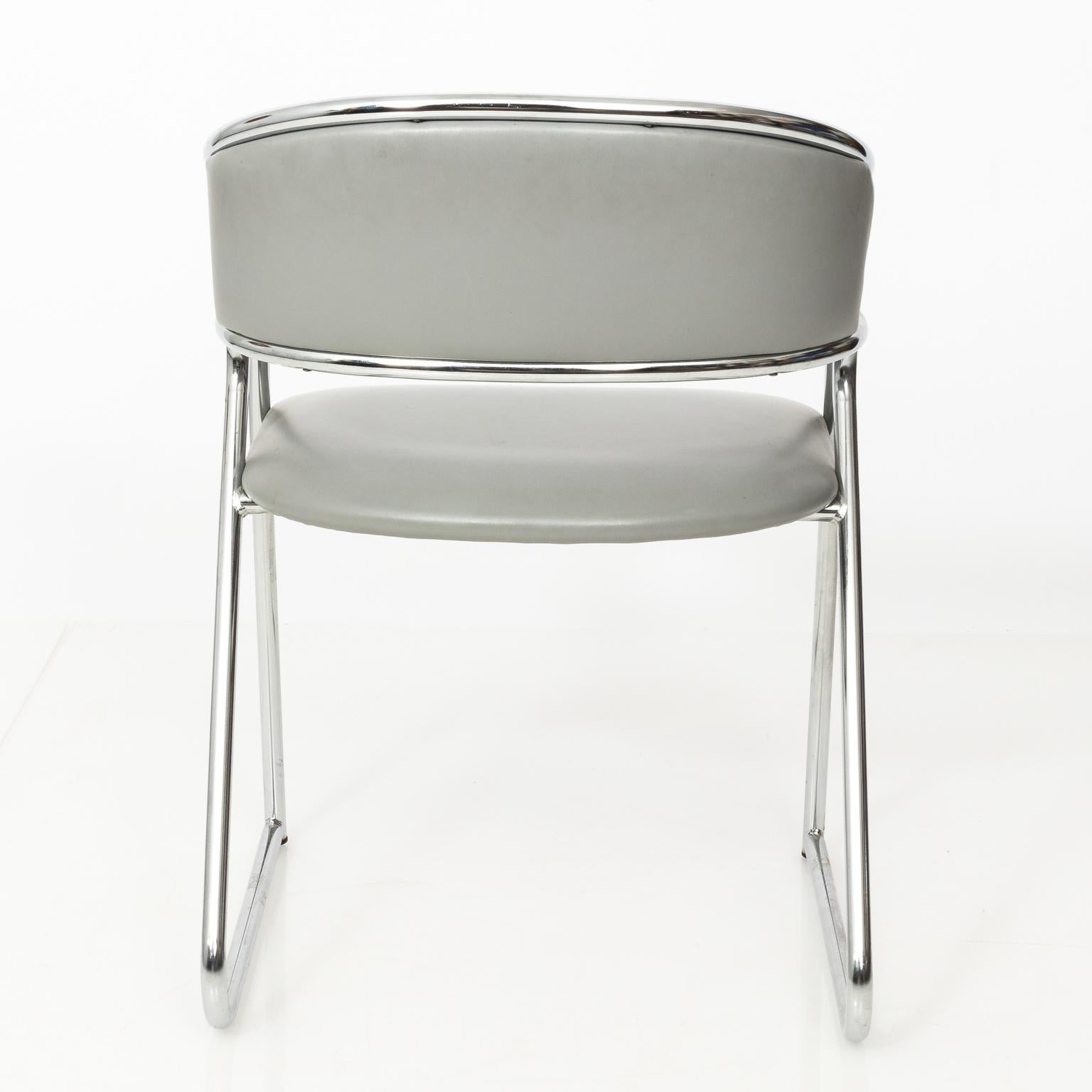 Mid-Century Modern Curved Armchairs by Lowenstein 2