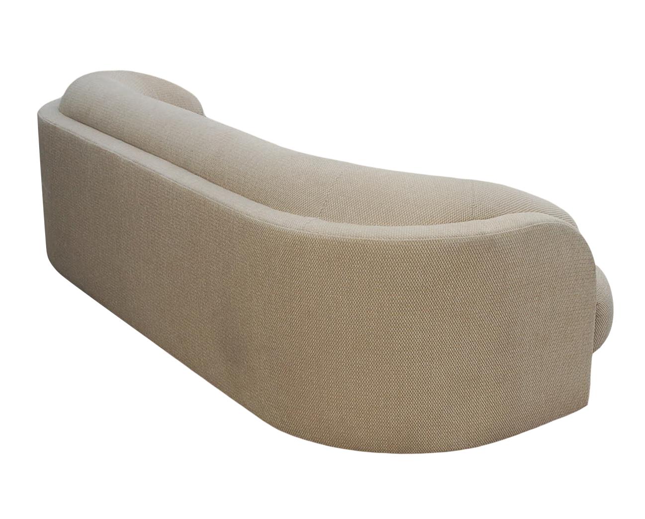 Mid-Century Modern Curved Back Sofa after Milo Baughman 1