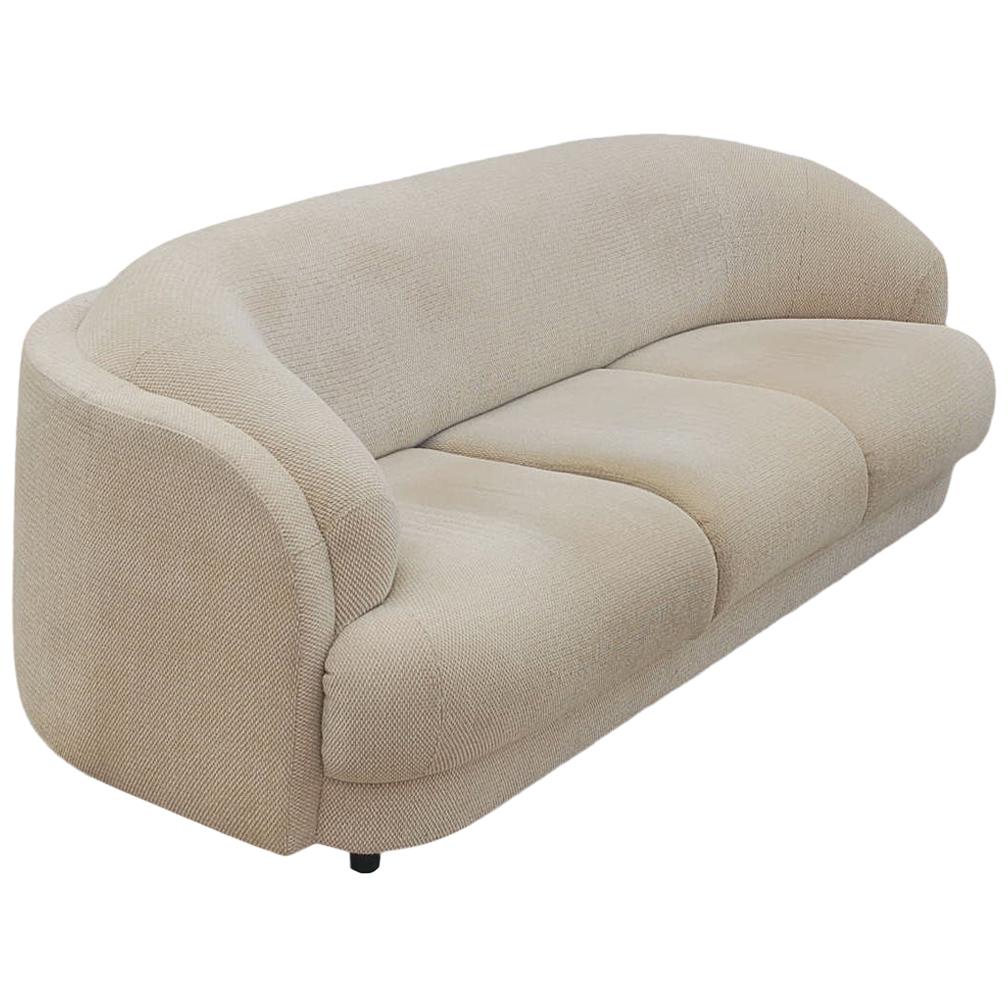 Mid-Century Modern Curved Back Sofa after Milo Baughman