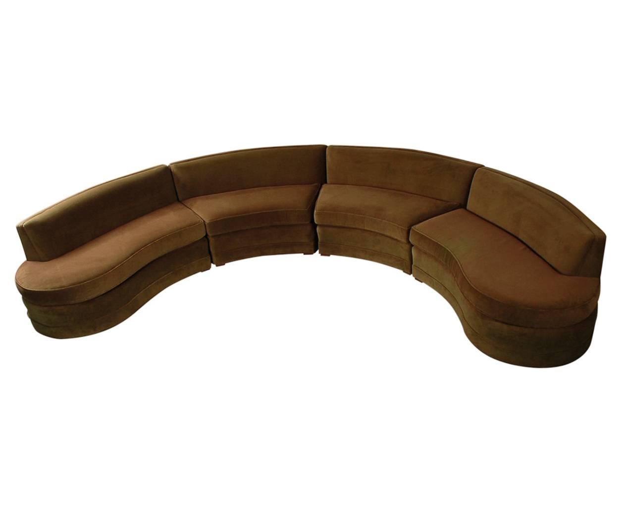 modern curved sectional sofa