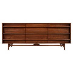 Vintage Mid-Century Modern Curved-Front Dresser by Young Furniture Co.