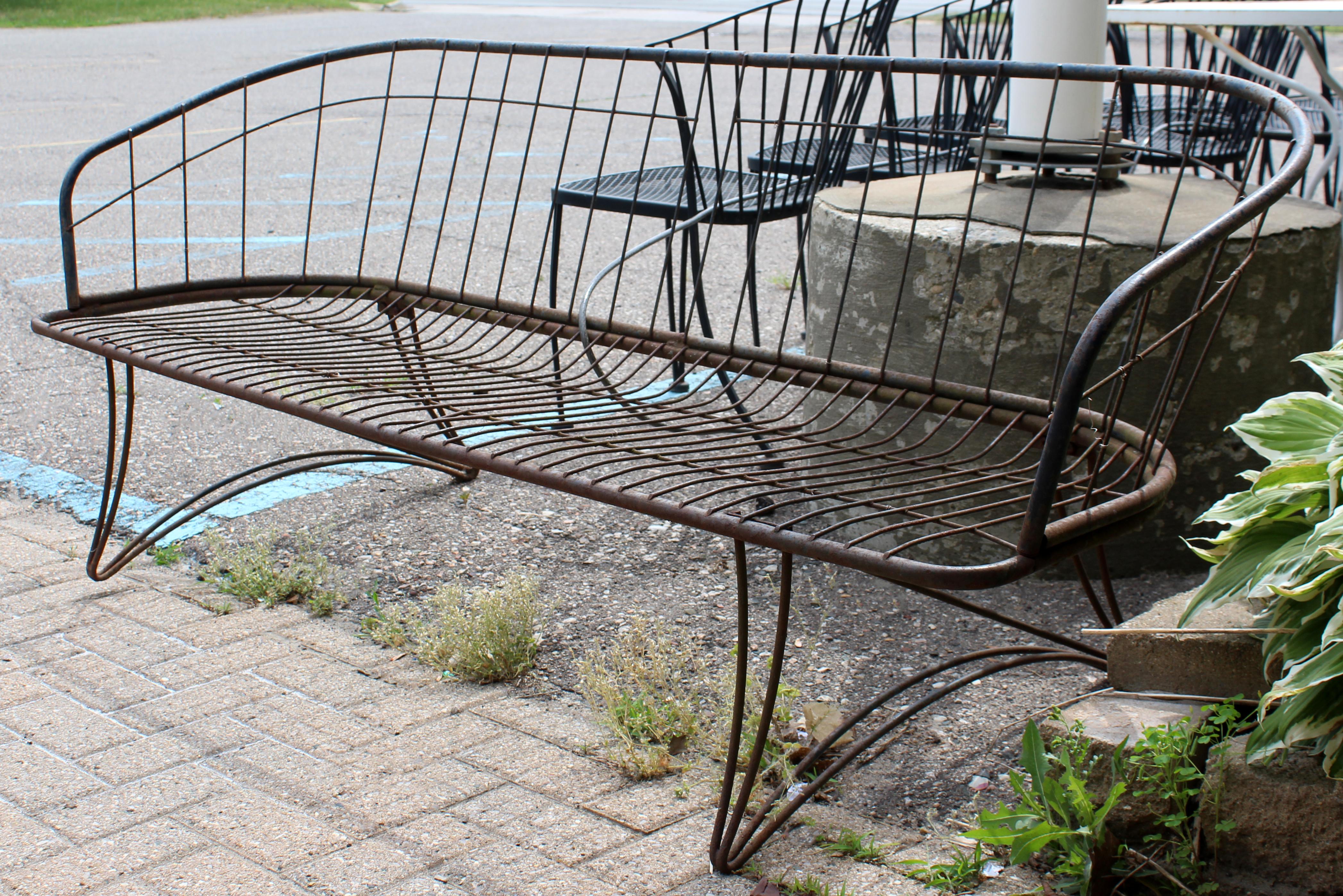 curved settee bench