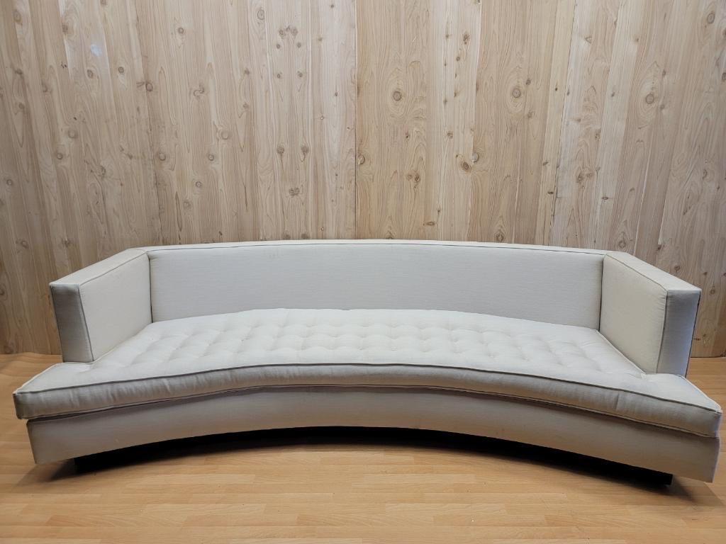Fabric Mid-Century Modern Curved Palm Springs Sofa by Nancy Corzine
