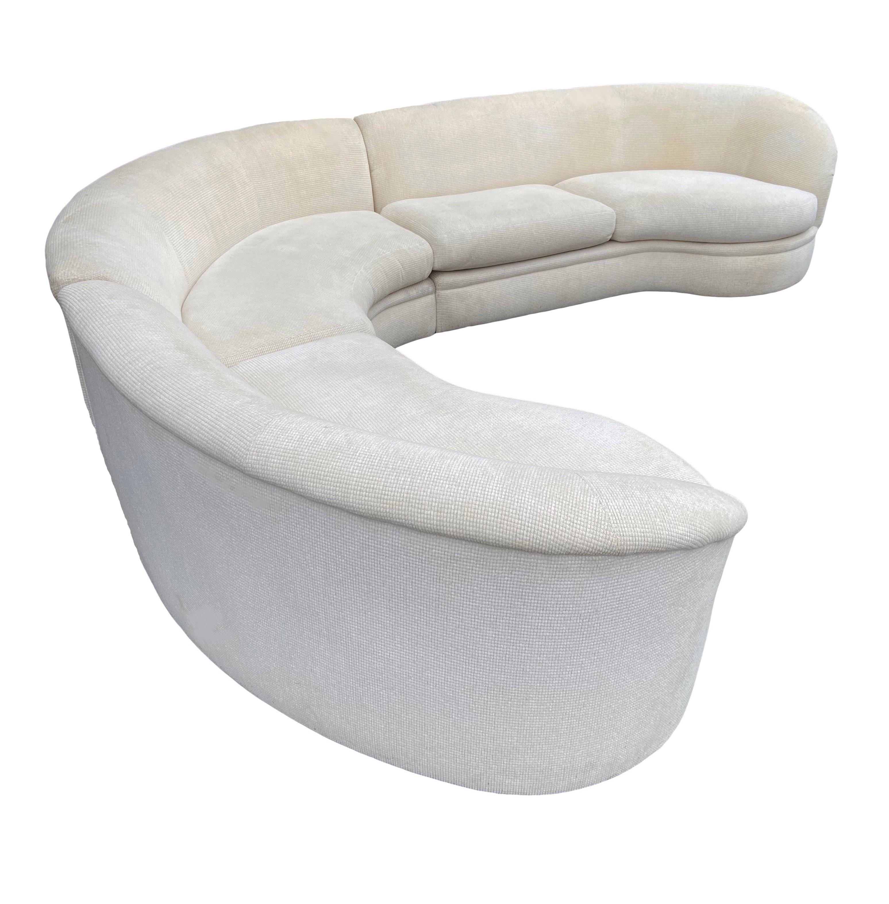 curved mid century modern sofa