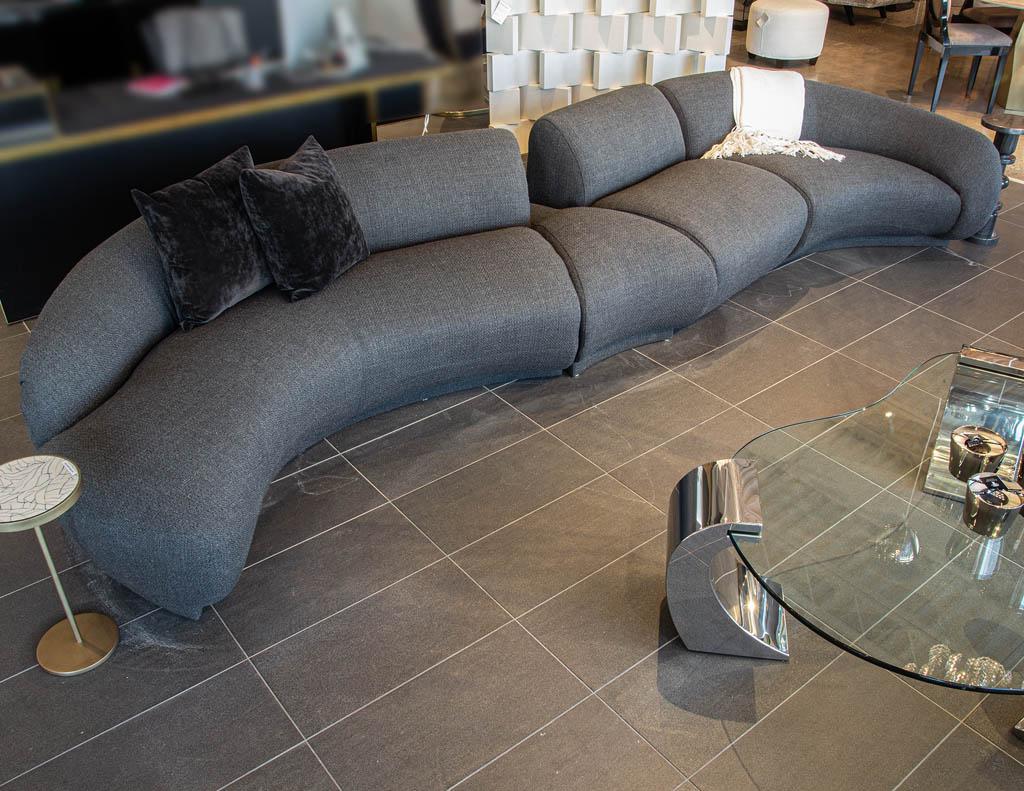 black curved sectional