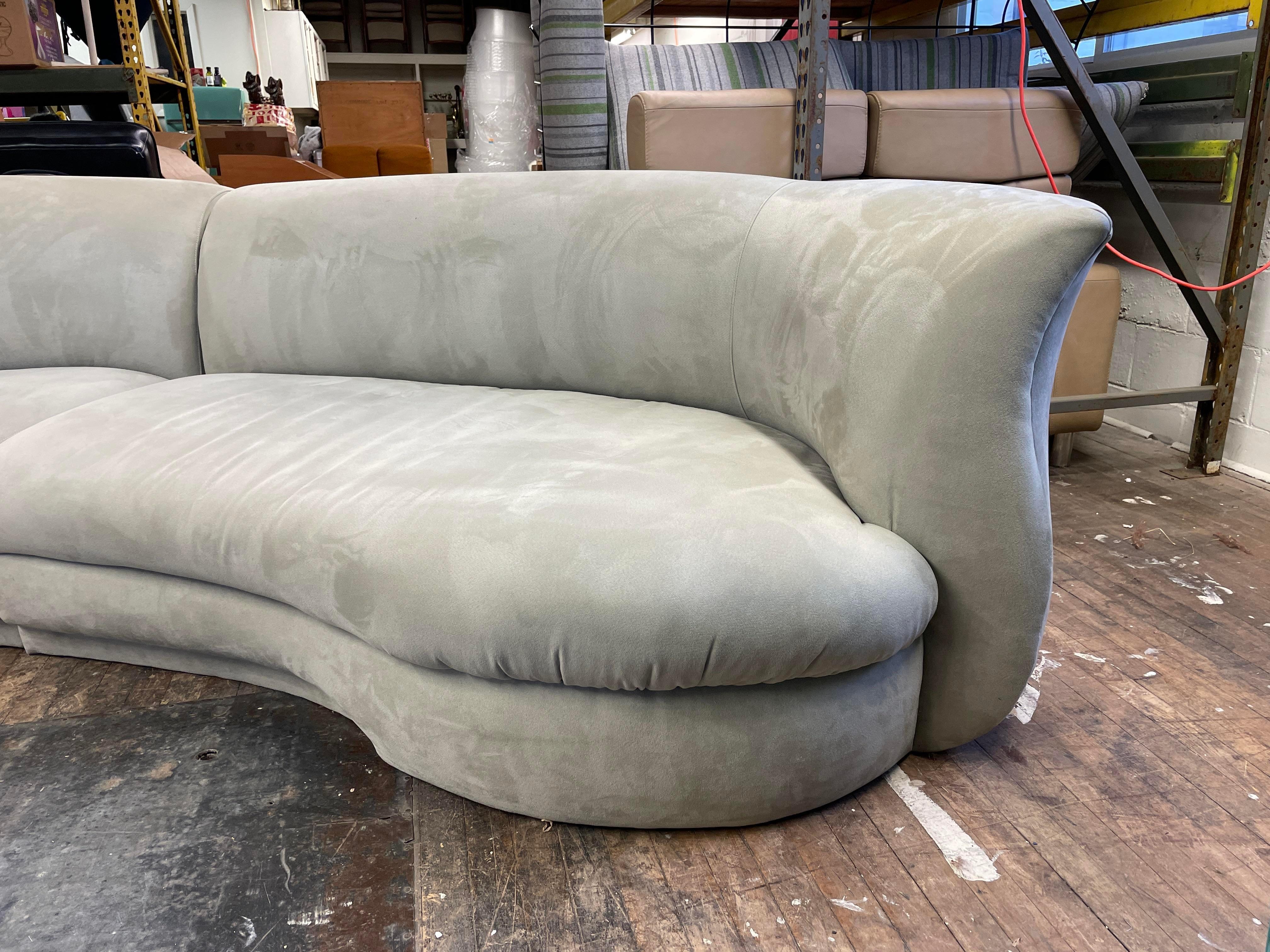 20th Century Mid-Century Modern Curved Sectional Sofa by Weiman, 1970's