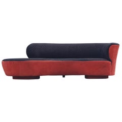 Vintage Mid-Century Modern Curved Serpentine Cloud Sofa by Weiman