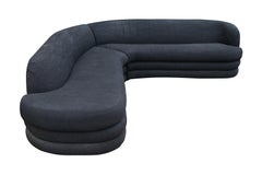 Mid-Century Modern Curved Serpentine Sectional Sofa by Adrian Pearsall Art Deco