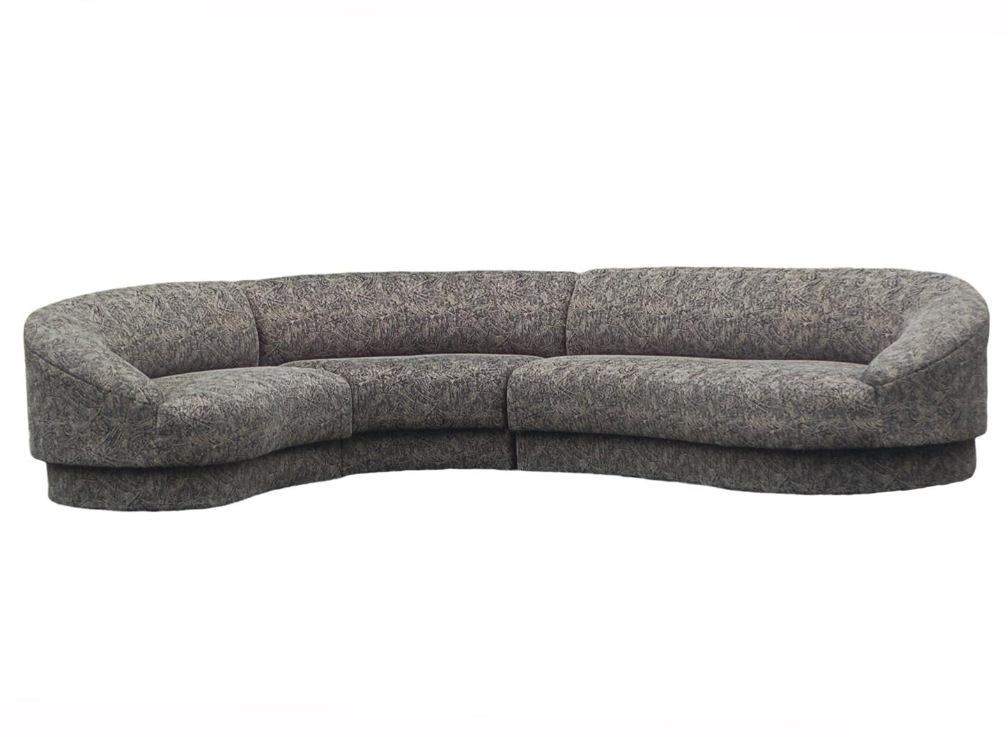 American Mid-Century Modern Curved Serpentine Sectional Sofa by Vladimir Kagan for Weiman