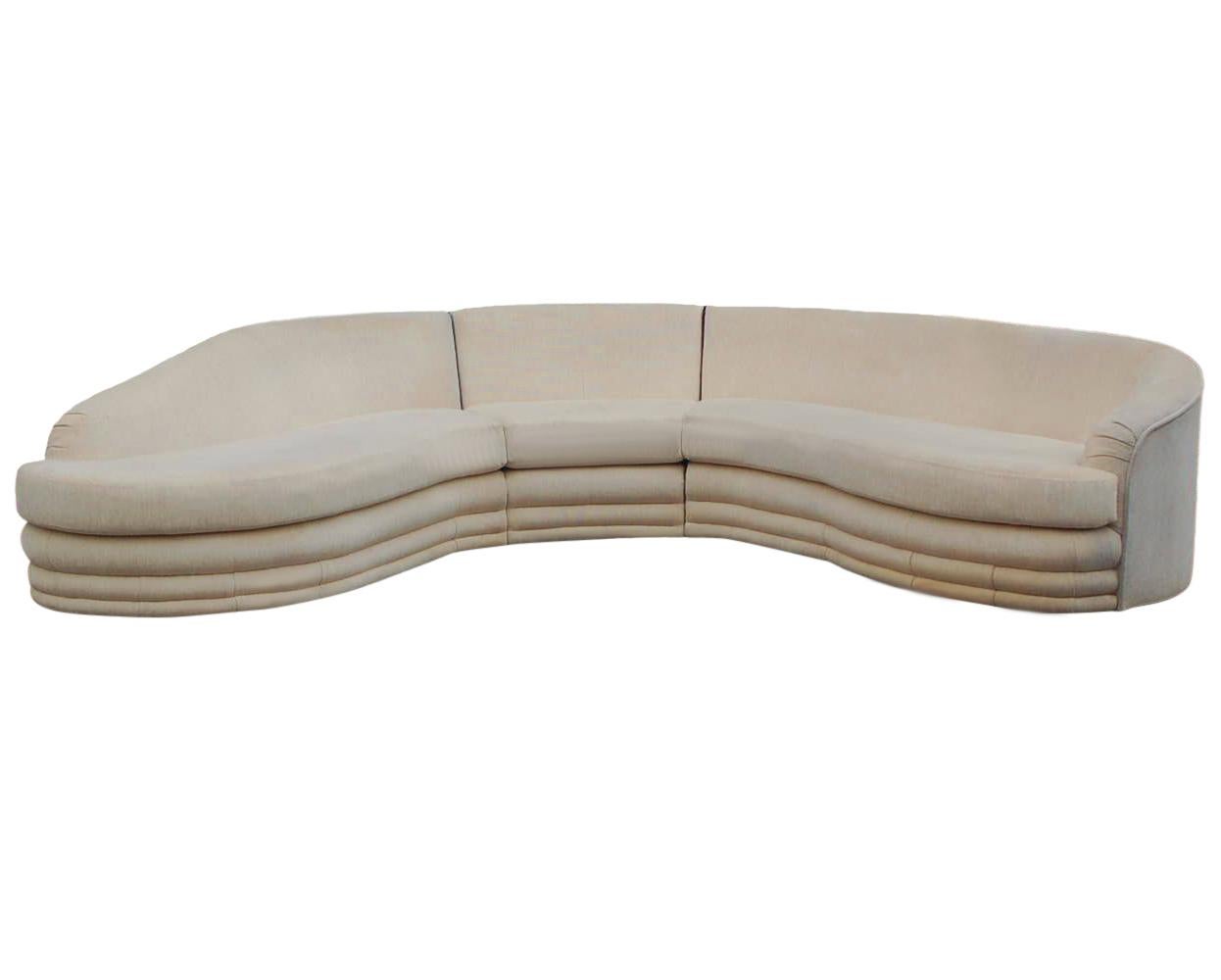 curved mid century modern sofa