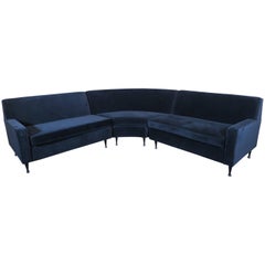 Mid-Century Modern Curved Sofa