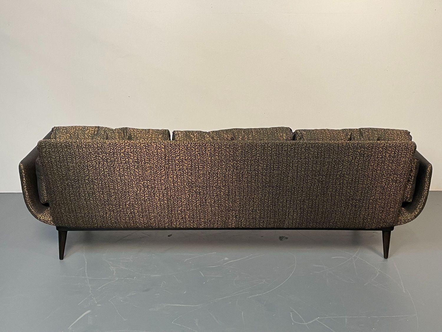 Mid-Century Modern Curved Sofa / Settee, Adrian Pearsall Style, Three-Seater For Sale 1
