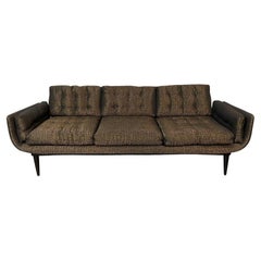 Mid-Century Modern Curved Sofa / Settee, Adrian Pearsall Style, Three-Seater
