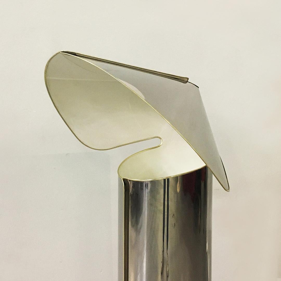 Mid-Century Modern Curved Steel Chiara Lamp by Mario Bellini for Flos, 1965 7