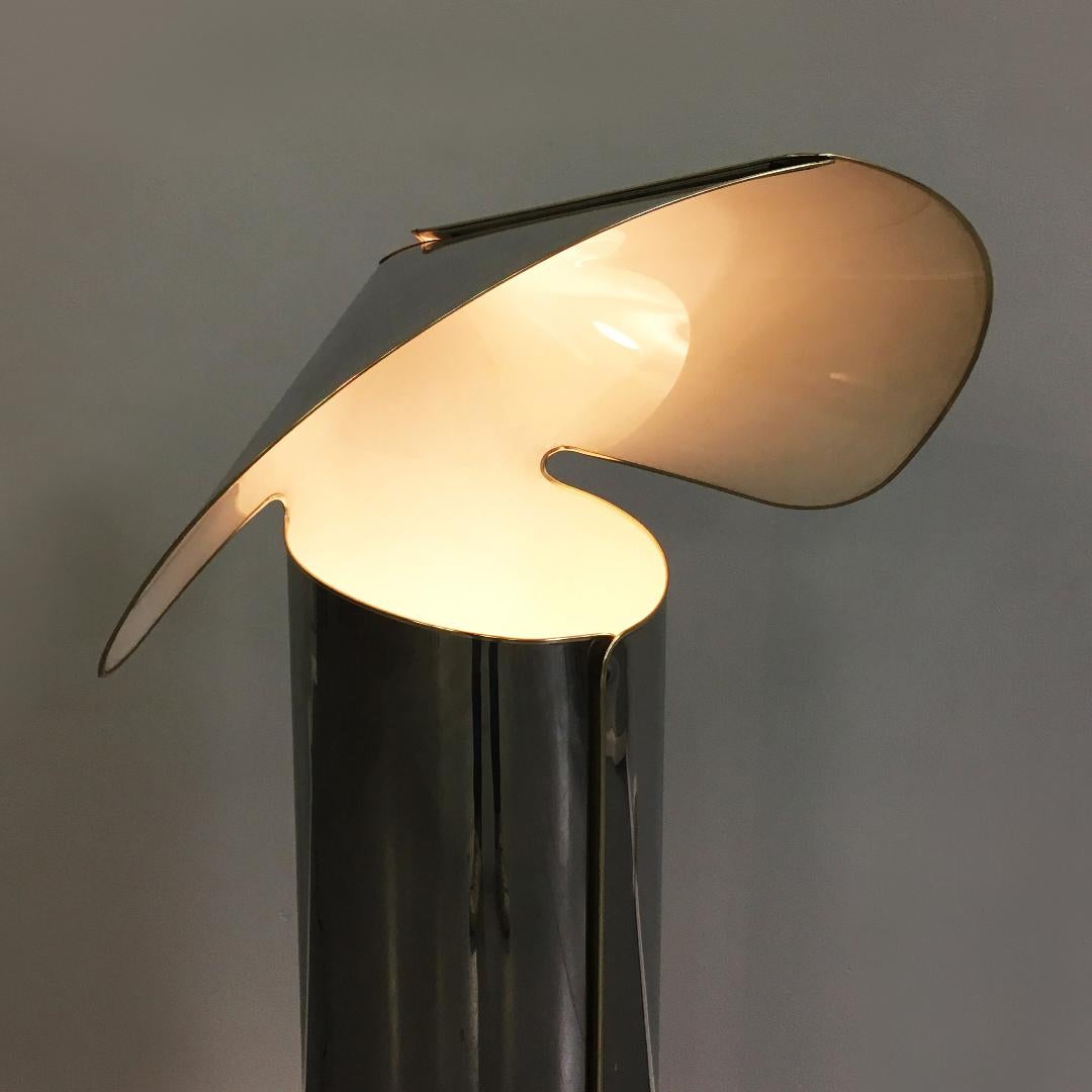 Mid-Century Modern Curved Steel Chiara Lamp by Mario Bellini for Flos, 1965 8