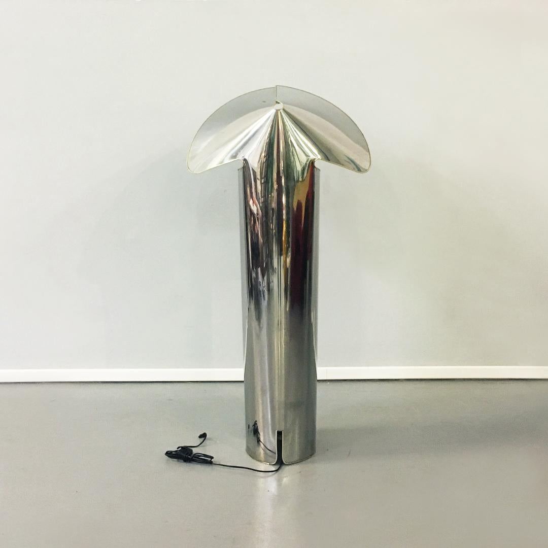 Mid-Century Modern Curved Steel Chiara Lamp by Mario Bellini for Flos, 1965 In Good Condition In MIlano, IT