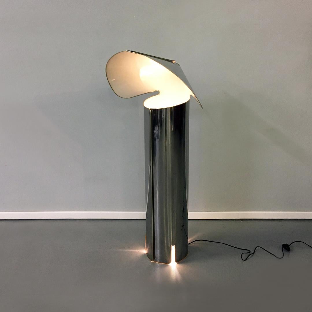 Mid-20th Century Mid-Century Modern Curved Steel Chiara Lamp by Mario Bellini for Flos, 1965