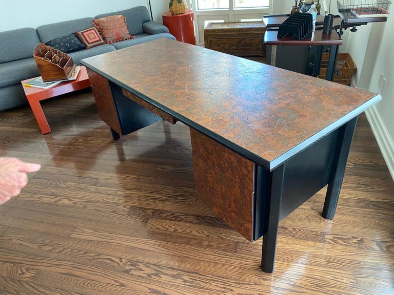 MidCentury Modern Custom Laminated Desk For Sale at 1stDibs