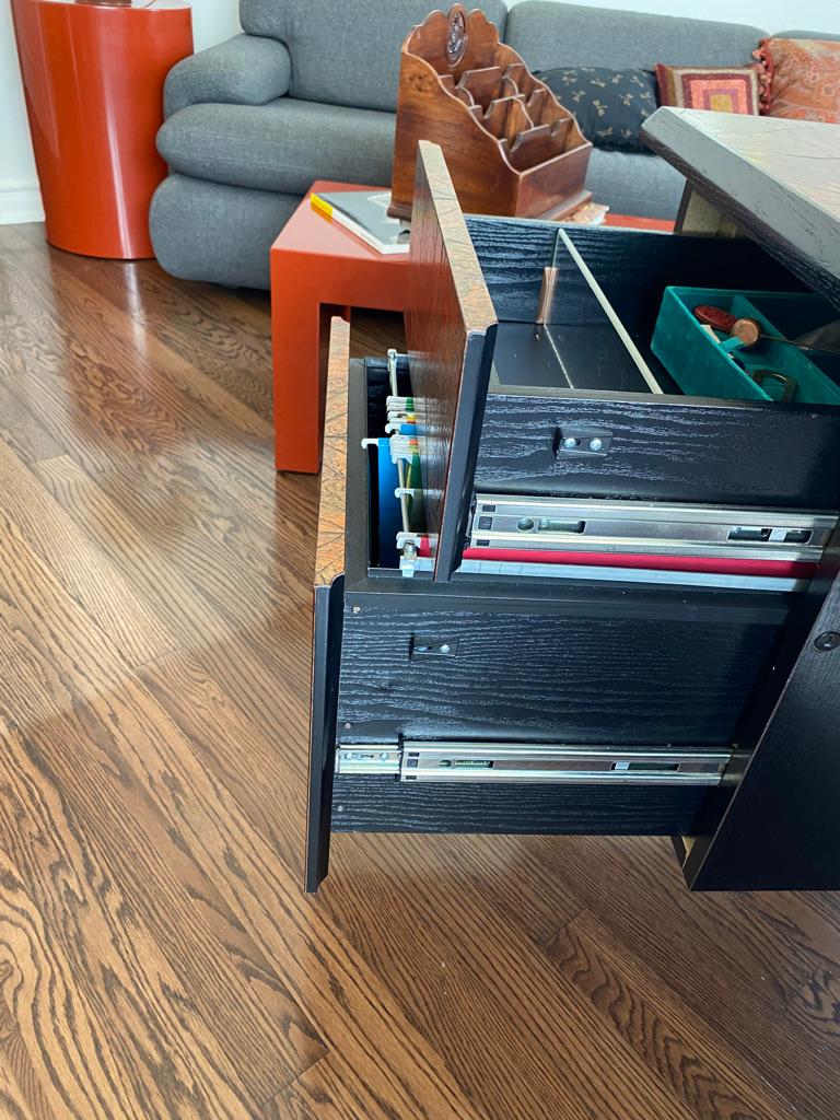 MidCentury Modern Custom Laminated Desk For Sale at 1stDibs